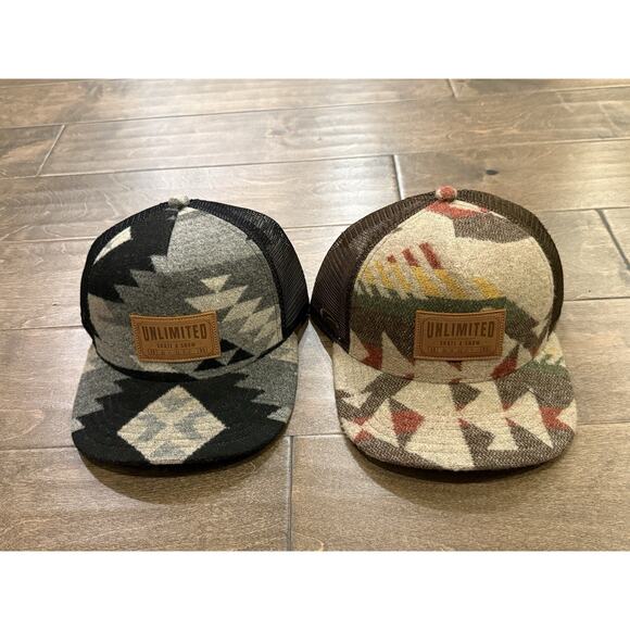 Lot Of 2 Pukka Mens Unlimited Skate Snow Banff 1995 Adjustable SnapBack Hat NWOT - Picture 2 of 7